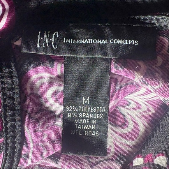 INC International Concepts Elegant Black and Purple Women's Dress SZ M - Picture 5 of 7